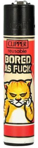 Clipper Feuerzeug BORED AS FUCK Vintage Mascots 1v4 Rot Clipper Feuerzeug BORED AS FUCK Vintage Mascots 1v4 Rot