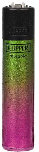 Clipper Feuerzeug Crystal Gradient grün-rosa