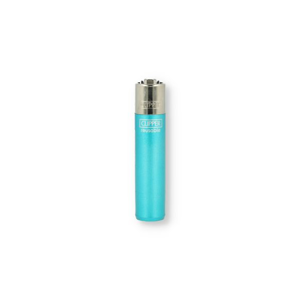 Clipper Feuerzeug Crystal Rainbow Hellblau