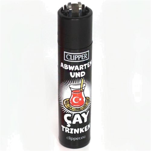 Clipper Feuerzeug Deutsch Türkisch 4v4 Abwarten und CAY Trinken Clipper Feuerzeug Deutsch Türkisch 4v4 Abwarten und CAY Trinken