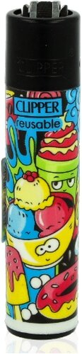 Clipper Feuerzeug Doodle Art 1v4 SÜßIGKEITEN