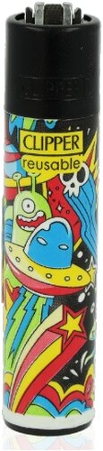 Clipper Feuerzeug Doodle Art 4v4 ALIENS