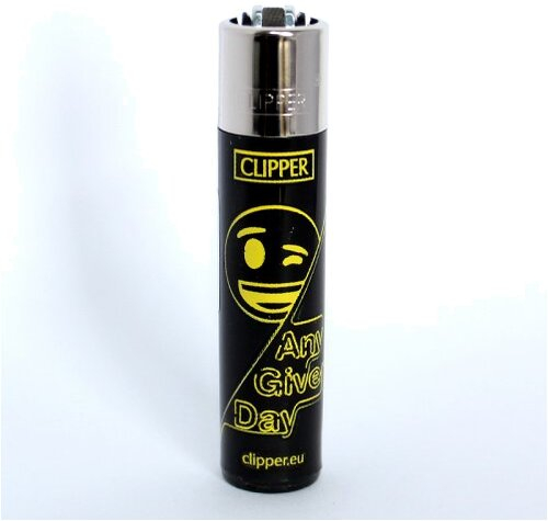 Clipper Feuerzeug EmojiMix3 Any given Day gelb - 1/4
