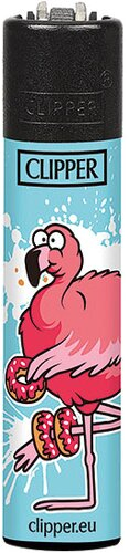 Clipper Feuerzeug Fat Animals Flamingo