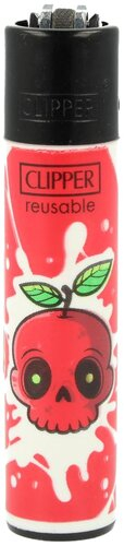 Clipper Feuerzeug Fruit Skulls 2 1v4 Apfel Totenkopf