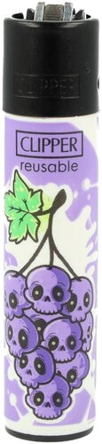 Clipper Feuerzeug Fruit Skulls 2 2v4 Trauben Totenkopf