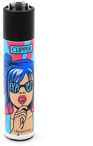 Clipper Feuerzeug Girlz - 3v4 Blau Lollypop