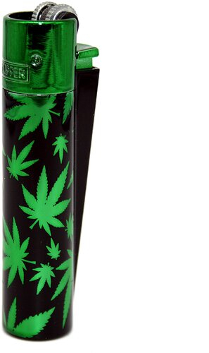 Clipper Feuerzeug Metall Green Leaves grün Clipper Feuerzeug Metall Green Leaves grün