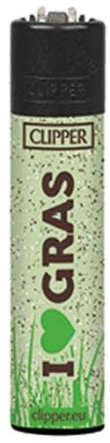 Clipper Feuerzeug Hanf + Gras 7v8