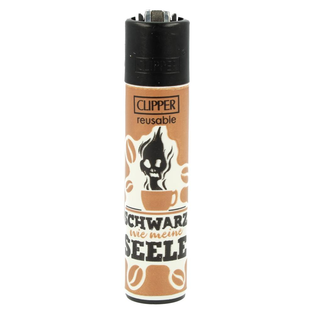 Clipper Feuerzeug Kaffeepause 3v4 Schwarz wie meine Seele Clipper Feuerzeug Kaffeepause 3v4 Schwarz wie meine Seele