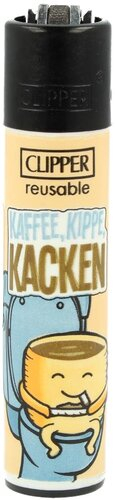 Clipper Feuerzeug Kaffeepause 4v4 Kaffee, Kippe, Kacken Clipper Feuerzeug Kaffeepause 4v4 Kaffee, Kippe, Kacken