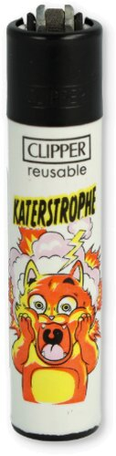 Clipper Feuerzeug Kater 3v4 KATERSTROPHE Clipper Feuerzeug Kater 3v4 KATERSTROPHE