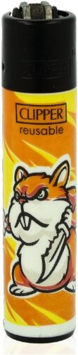 Clipper Feuerzeug Mad Animals 2 - 1v4 BIBER MIT MESSER