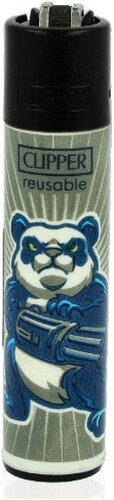 Clipper Feuerzeug Mad Animals 2 - 2v4 PANDA MIT GATTLING GUN Clipper Feuerzeug Mad Animals 2 - 2v4 PANDA MIT GATTLING GUN