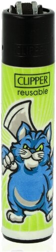Clipper Feuerzeug Mad Animals 2 - 4v4 KATZE MIT AXT Clipper Feuerzeug Mad Animals 2 - 4v4 KATZE MIT AXT
