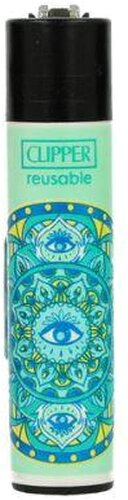 Clipper Feuerzeug Mandala 7 3v4 Mandala mit Augen Clipper Feuerzeug Mandala 7 3v4 Mandala mit Augen