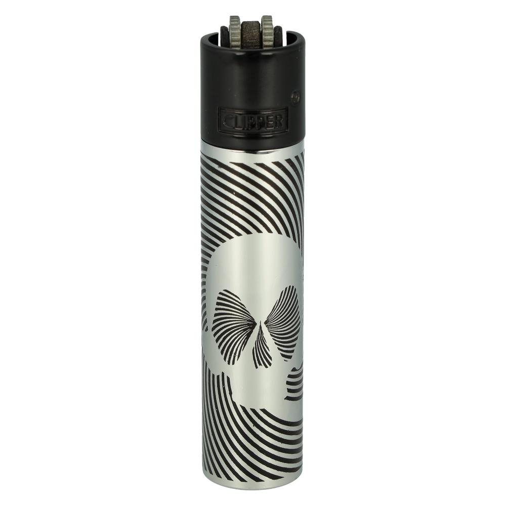 Clipper Feuerzeug Metall Amazing Skull Silber Clipper Feuerzeug Metall Amazing Skull Silber