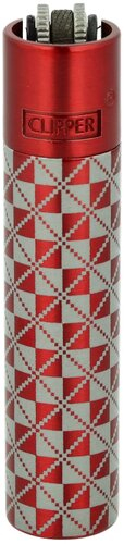 Clipper Feuerzeug Metall British Rot
