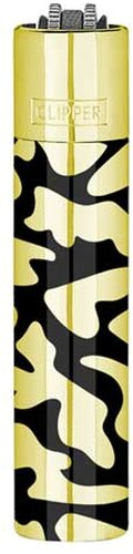 Clipper Feuerzeug Metall Large Camouflage gold