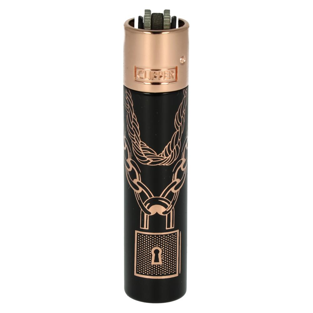 Clipper Feuerzeug Metallkette mit Schloss Rosé Clipper Feuerzeug Metallkette mit Schloss Rosé