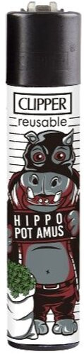 Clipper Feuerzeug Mugshots 4v4 HIPPO POT AMUS Clipper Feuerzeug Mugshots 4v4 HIPPO POT AMUS