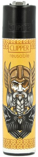 Clipper Feuerzeug Nordic Gods 4v4 Maske Braun Clipper Feuerzeug Nordic Gods 4v4 Maske Braun