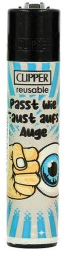 Clipper Feuerzeug Passt! 3v4 Passt wie Faust aufs Auge Clipper Feuerzeug Passt! 3v4 Passt wie Faust aufs Auge