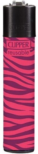 Clipper Feuerzeug Pink Wildlife 1v4 Zebra