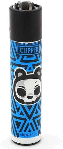 Clipper Feuerzeug Skulls 17 - 2v4 Blau Panda