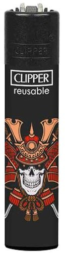 Clipper Feuerzeug Skulls 22 1v4 Totenkopf mit Schwertern