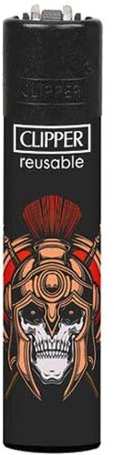 Clipper Feuerzeug Skulls 22 4v4 Totenkopf mit Helm