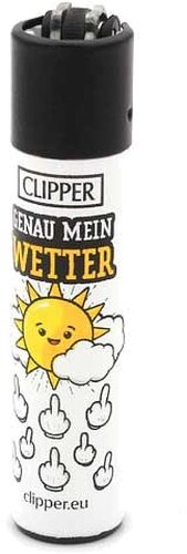 Clipper Feuerzeug Slogan 25 - 4v4 GENAU MEIN WETTER