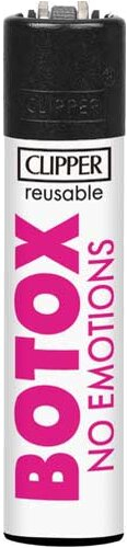 Clipper Feuerzeug Slogan 50 4v4 BOTOX NO EMOTIONS Clipper Feuerzeug Slogan 50 4v4 BOTOX NO EMOTIONS