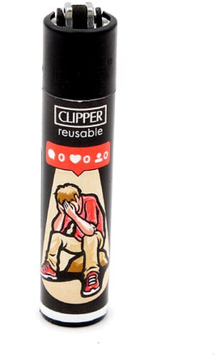 Clipper Feuerzeug Social Media 2v4