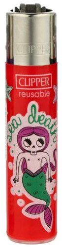 Clipper Feuerzeug Stiker Skulls 2v4
