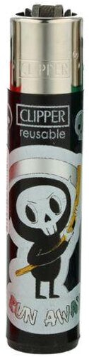 Clipper Feuerzeug Stiker Skulls 3v4