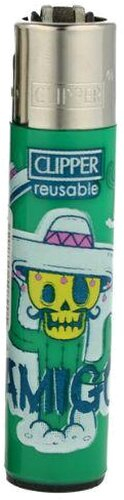 Clipper Feuerzeug Stiker Skulls 4v4