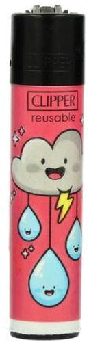 Clipper Feuerzeug Sun & Rain 3v4 Wolke mit Regentropfen und Blitz Clipper Feuerzeug Sun & Rain 3v4 Wolke mit Regentropfen und Blitz