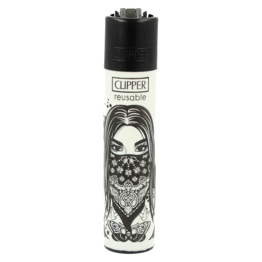 Clipper Feuerzeug Tattoo Girls 1v4 Tätowierte Frau mit Bandana Clipper Feuerzeug Tattoo Girls 1v4 Tätowierte Frau mit Bandana