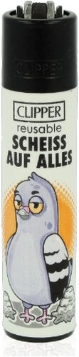 Clipper Feuerzeug Tauben 1v4 SCHEISS AUF ALLES Clipper Feuerzeug Tauben 1v4 SCHEISS AUF ALLES