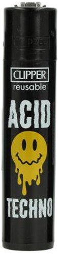 Clipper Feuerzeug Techno 2 3v4 ACID TECHNO Clipper Feuerzeug Techno 2 3v4 ACID TECHNO