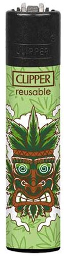 Clipper Feuerzeug Tiki Mask 3v4 Masken aus Hanfblättern Clipper Feuerzeug Tiki Mask 3v4 Masken aus Hanfblättern