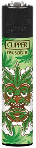 Clipper Feuerzeug Tiki Mask 4v4 Masken aus Hanfblättern Clipper Feuerzeug Tiki Mask 4v4 Masken aus Hanfblättern