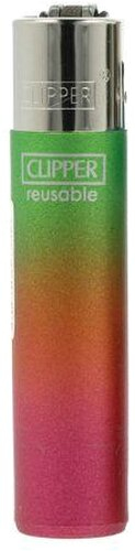 Clipper Feuerzeug Triple Gradient 2 5v8 Grün, Orange, Pink Clipper Feuerzeug Triple Gradient 2 5v8 Grün, Orange, Pink