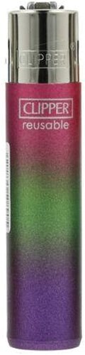 Clipper Feuerzeug Triple Gradient 2 7v8 Pink, Grün, Lila Clipper Feuerzeug Triple Gradient 2 7v8 Pink, Grün, Lila