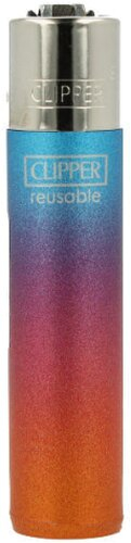 Clipper Feuerzeug Triple Gradient Blau-Rosa-Orange