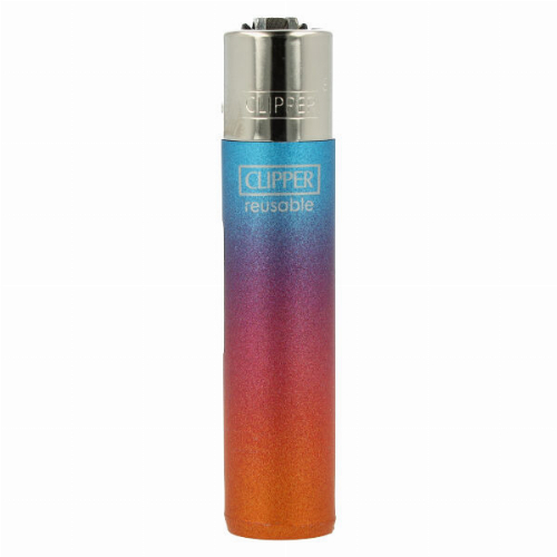 Clipper Feuerzeug Triple Gradient Blau-Rosa-Orange