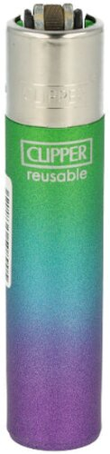 Clipper Feuerzeug Triple Gradient Grün-Blau-Lila
