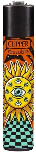Clipper Feuerzeug Trippy  Planets 2v4 Sonne