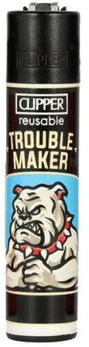 Clipper Feuerzeug TROUBLE MAKER Vintage Mascots 2v4 Schwarz Clipper Feuerzeug TROUBLE MAKER Vintage Mascots 2v4 Schwarz